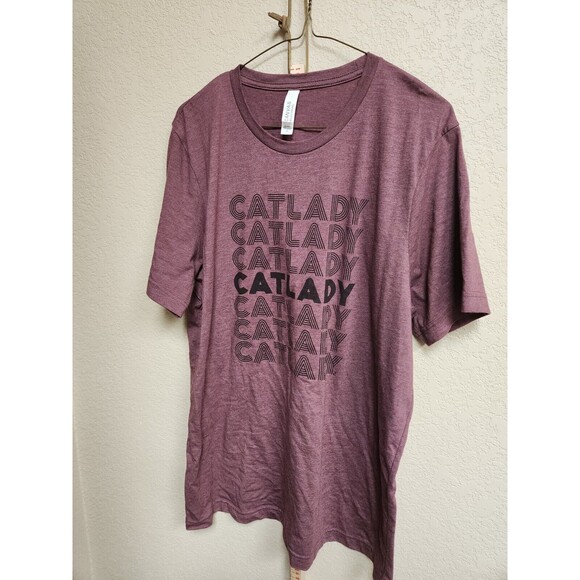 Ladies Cat Lady T Shirt Cat Lovers Tee Size Large - Picture 3 of 4